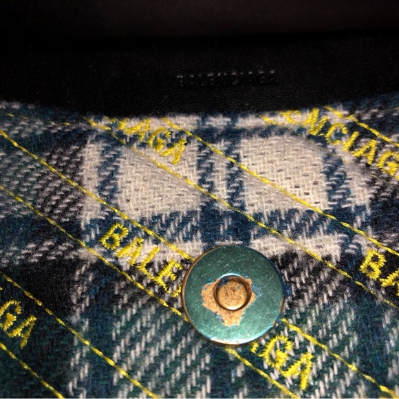 Authentic Balenciaga Plaid Shoulder Bag - Picture 11 of 16